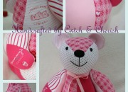 Keepsake memory bear made with baby clothes